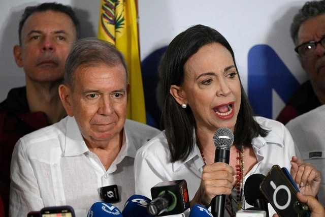 La líder opositora venezolana María Corina Machado afirmó que el presidente electo de Venezuela es su candidato, Edmundo González.