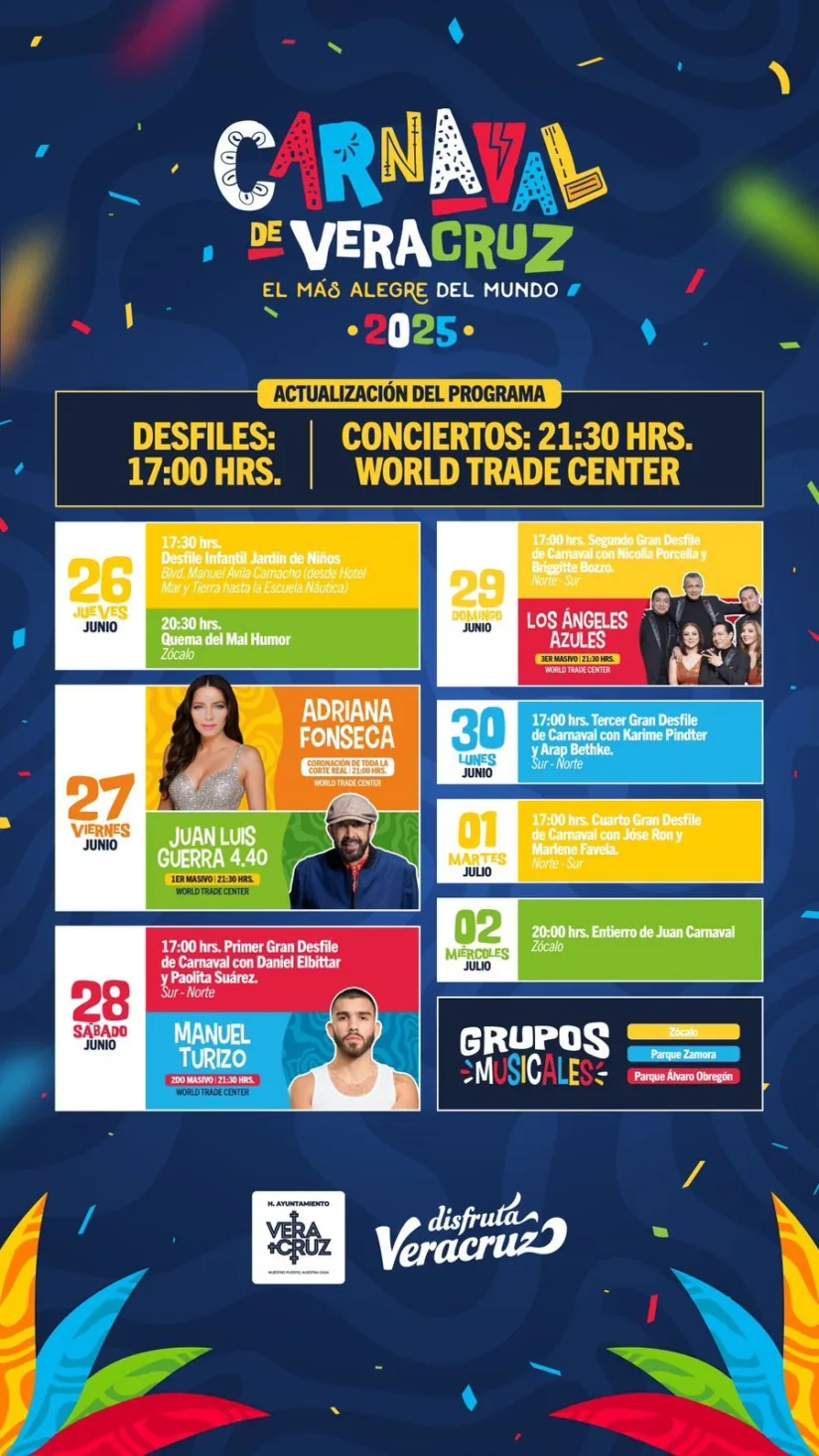 Modifican horarios y sedes del Carnaval de Veracruz por mal clima IMG 20250625 WA0010