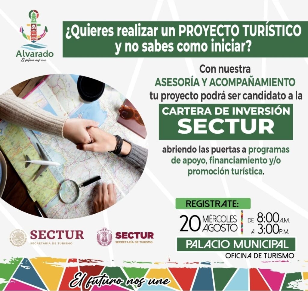 Convoca la Dirección de Turismo de Alvarado a presentar propuestas para la Cartera de Inversión de SECTUR SECTUR 2