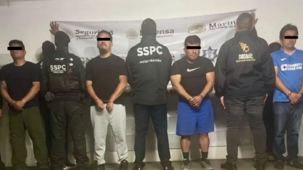 Reportan captura de 10 presuntos miembros de 'La Barredora' en Puebla capturan a presuntos miembros de