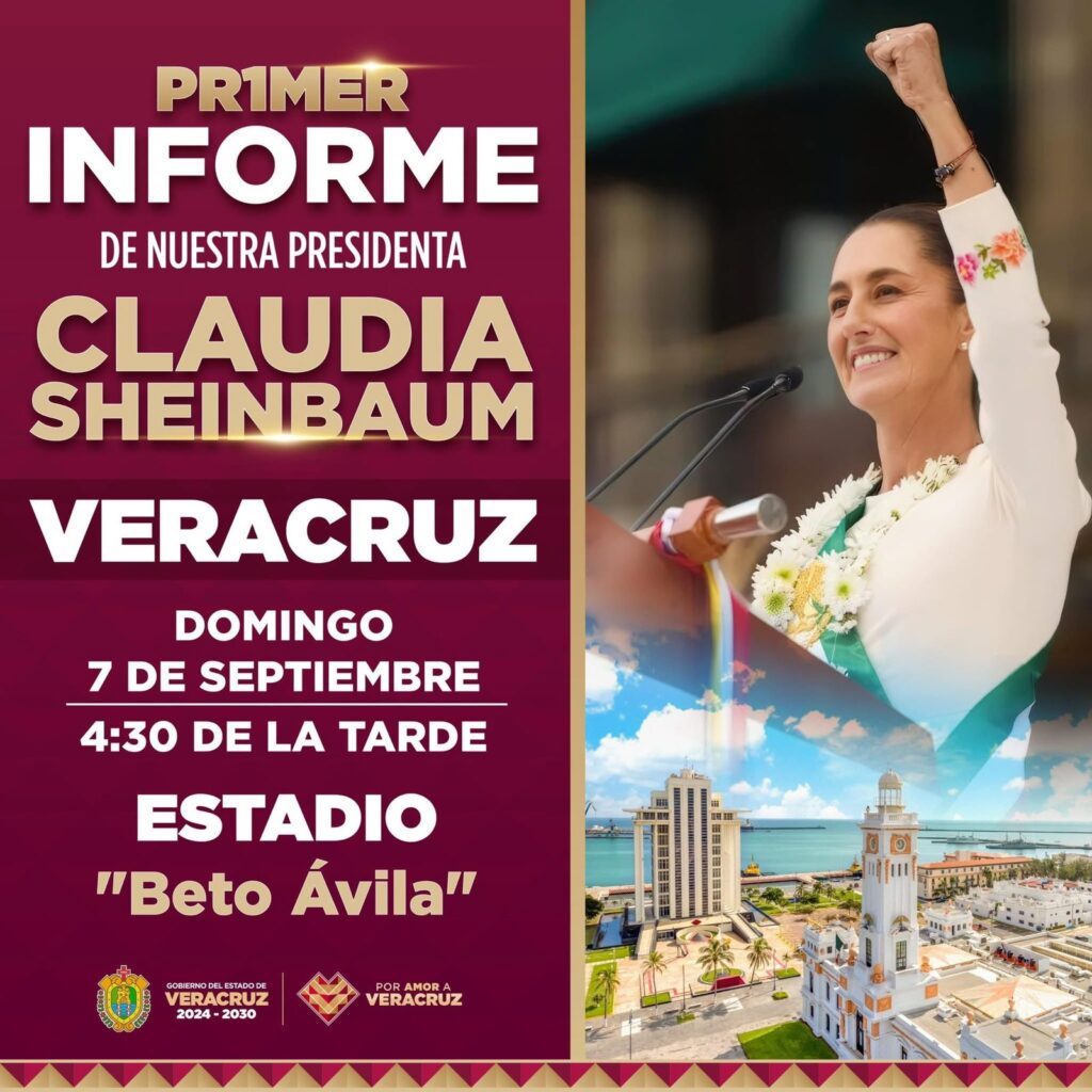 Claudia Sheinbaum presentará su informe en el estadio Beto Ávila de Boca del Río CLAUDIA SHEIMBAIW0