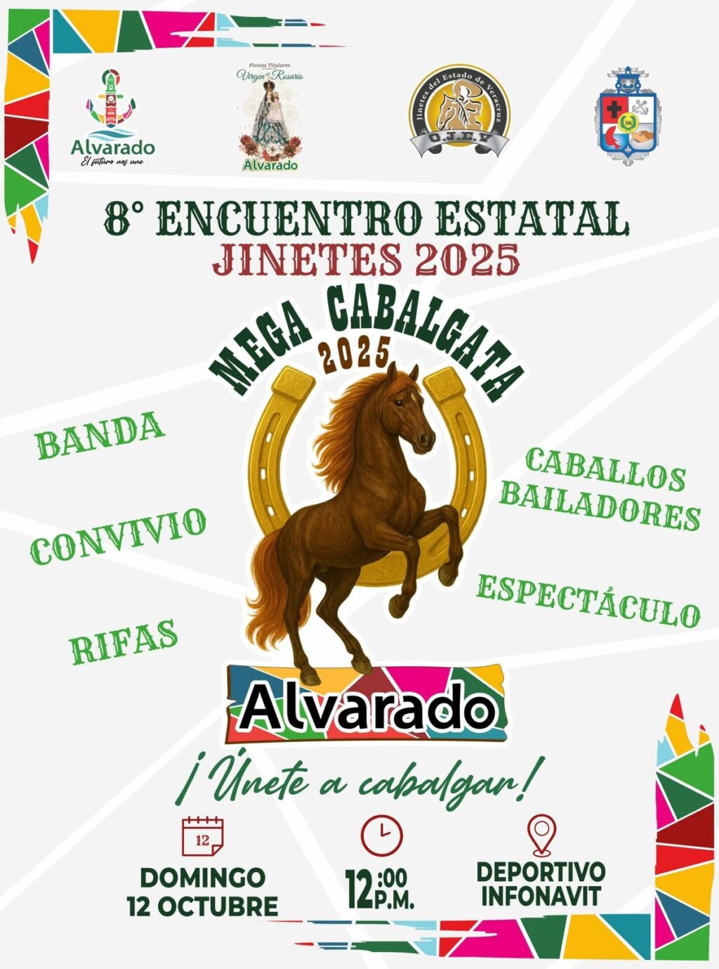 Alvarado se alista para la Mega Cabalgata del Encuentro Estatal de Jinetes 2025 JINETES