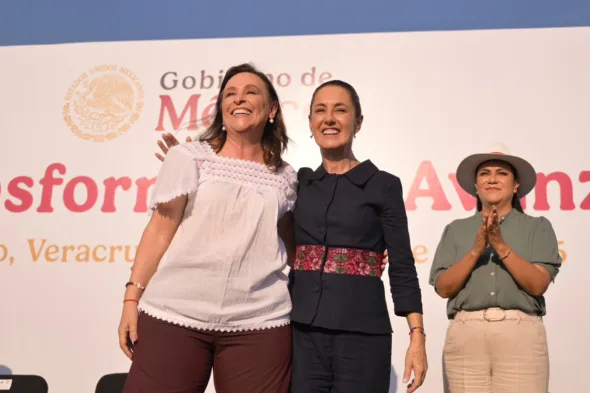 Rocio nahle y Claudia sheinbaum Veracruz 590x393 jpeg