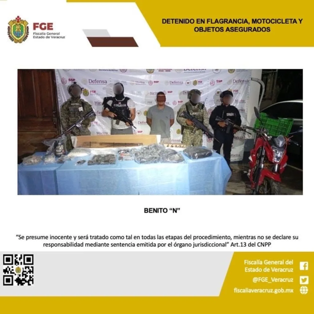 Aseguran explosivos y droga en Coxquihui, Veracruz aseguran explosivos y droga en cateo