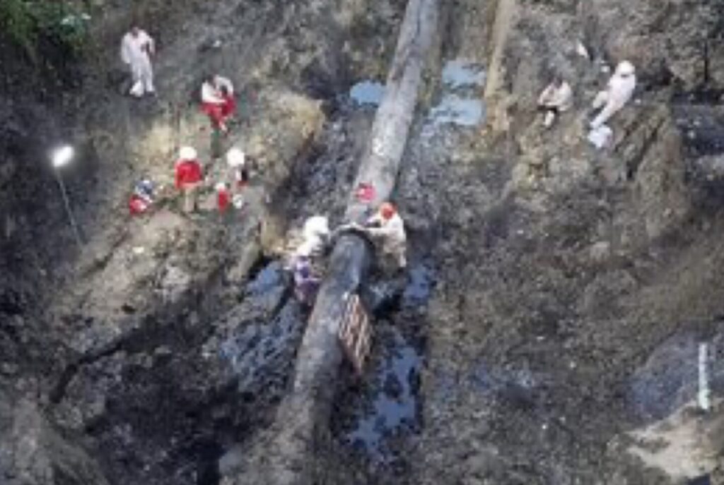 Derrame de hidrocarburo en Álamo deja sin agua a familias y arrasa sembradíos de naranja y mango DERRAME