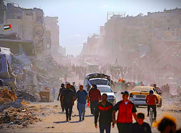 Miles regresan a una ciudad en ruinas en su primera noche en paz luego del Alto al fuego en Gaza PALESTINA