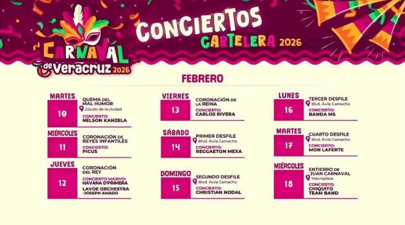 Cuál será la cartelera para este Carnaval de Veracruz 2026 600336469 122219114282110278 5057474058789211040 n