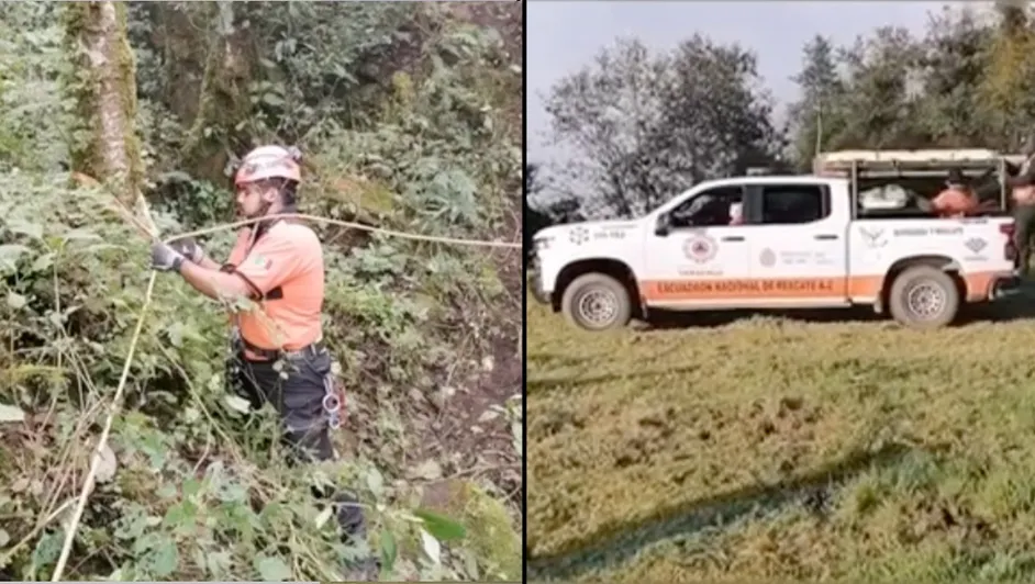 mujer cae a acantilado especial